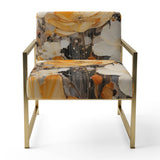 Minimalism Yellow Flower Collage - Modern Arm Chair