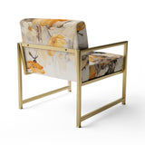 Minimalism Yellow Flower Collage - Modern Arm Chair