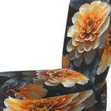 Coral Flower Field Golden Marigolds - Traditional Accent Slipper Chair