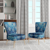 Flowers Glacial Majesty Pointillism - Upholstered Traditional Accent Chairs