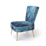 Flowers Glacial Majesty Pointillism - Upholstered Traditional Accent Chairs