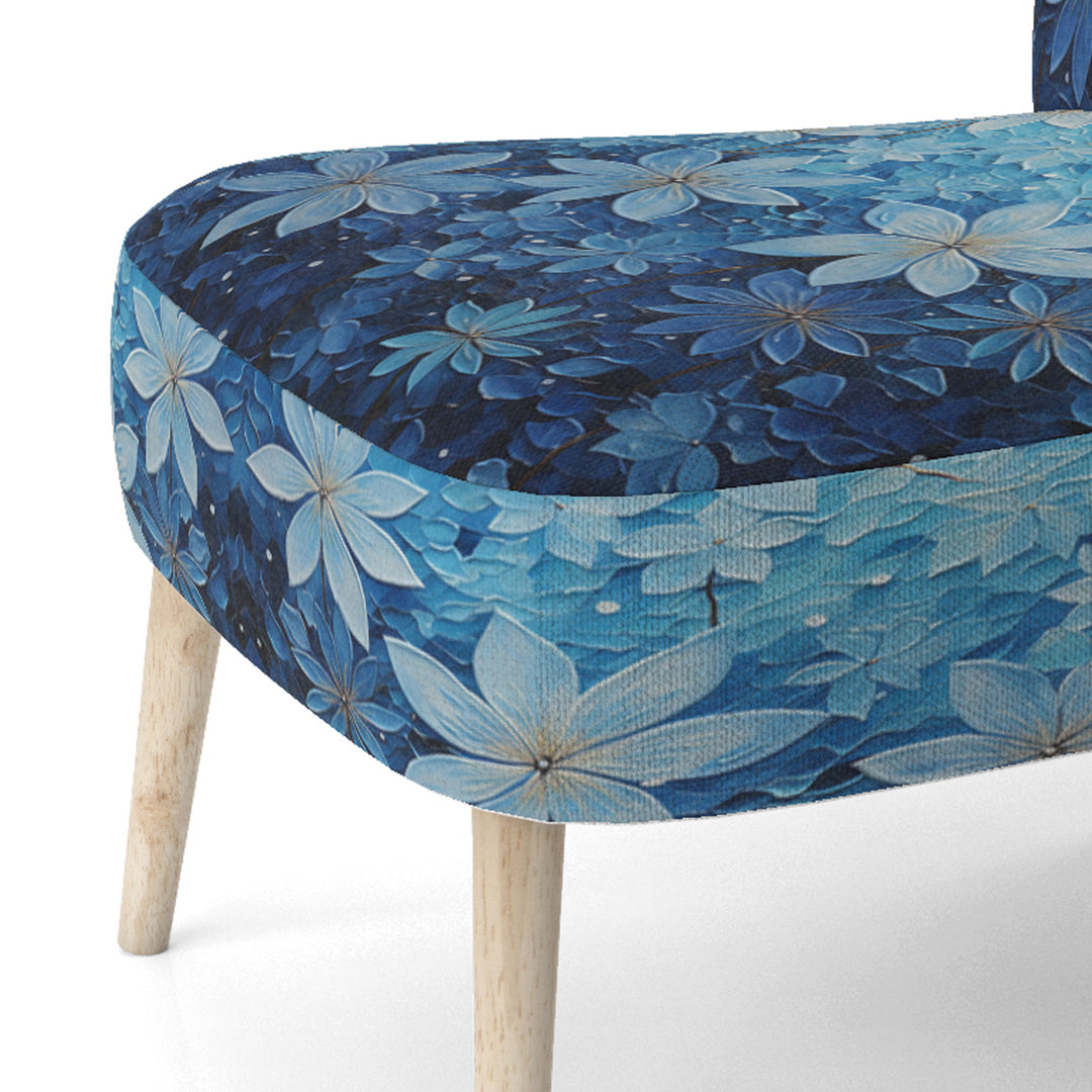 Flowers Glacial Majesty Pointillism - Upholstered Traditional Accent Chairs