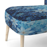 Flowers Glacial Majesty Pointillism - Upholstered Traditional Accent Chairs