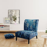 Flowers Glacial Majesty Pointillism - Upholstered Traditional Accent Chairs