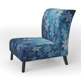 Flowers Glacial Majesty Pointillism - Upholstered Traditional Accent Chairs