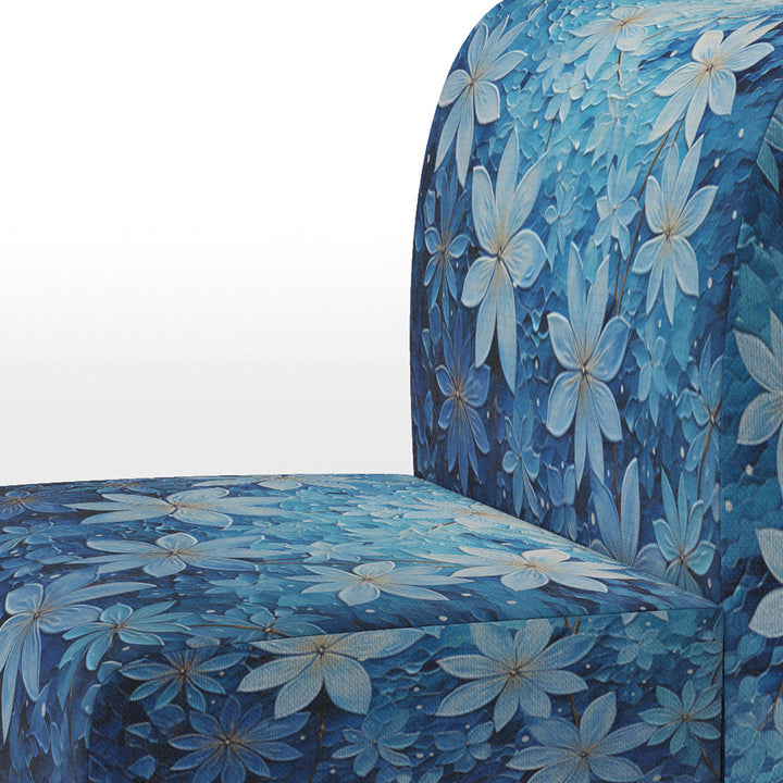 Flowers Glacial Majesty Pointillism - Upholstered Traditional Accent Chairs