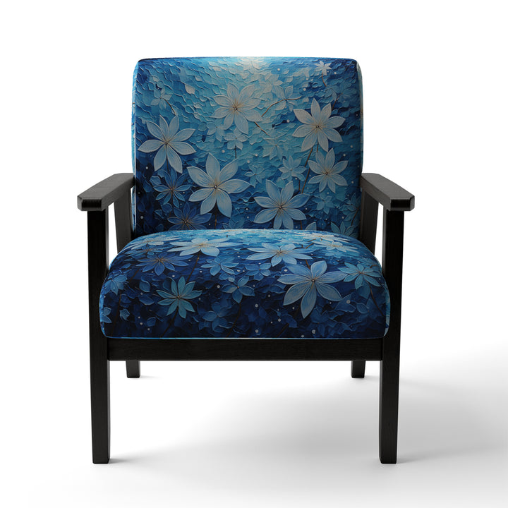 Flowers Glacial Majesty Pointillism - Upholstered Traditional Accent Chairs