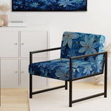 Flowers Glacial Majesty Pointillism - Upholstered Traditional Accent Chairs