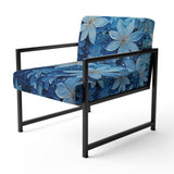 Flowers Glacial Majesty Pointillism - Upholstered Traditional Accent Chairs