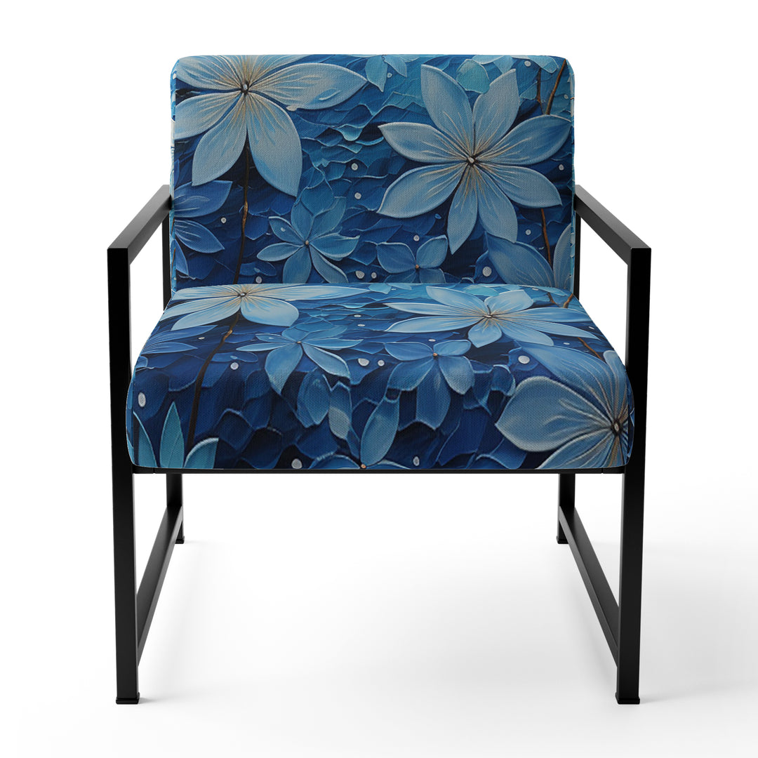 Flowers Glacial Majesty Pointillism - Upholstered Traditional Accent Chairs