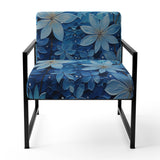Flowers Glacial Majesty Pointillism - Upholstered Traditional Accent Chairs