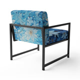 Flowers Glacial Majesty Pointillism - Upholstered Traditional Accent Chairs