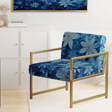 Flowers Glacial Majesty Pointillism - Upholstered Traditional Accent Chairs
