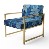 Flowers Glacial Majesty Pointillism - Upholstered Traditional Accent Chairs