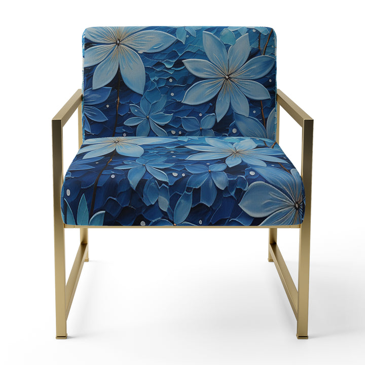Flowers Glacial Majesty Pointillism - Upholstered Traditional Accent Chairs