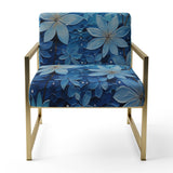Flowers Glacial Majesty Pointillism - Upholstered Traditional Accent Chairs