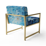 Flowers Glacial Majesty Pointillism - Upholstered Traditional Accent Chairs