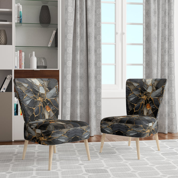 Geometric Glam Contemporary - Upholstered Modern Accent Chairs