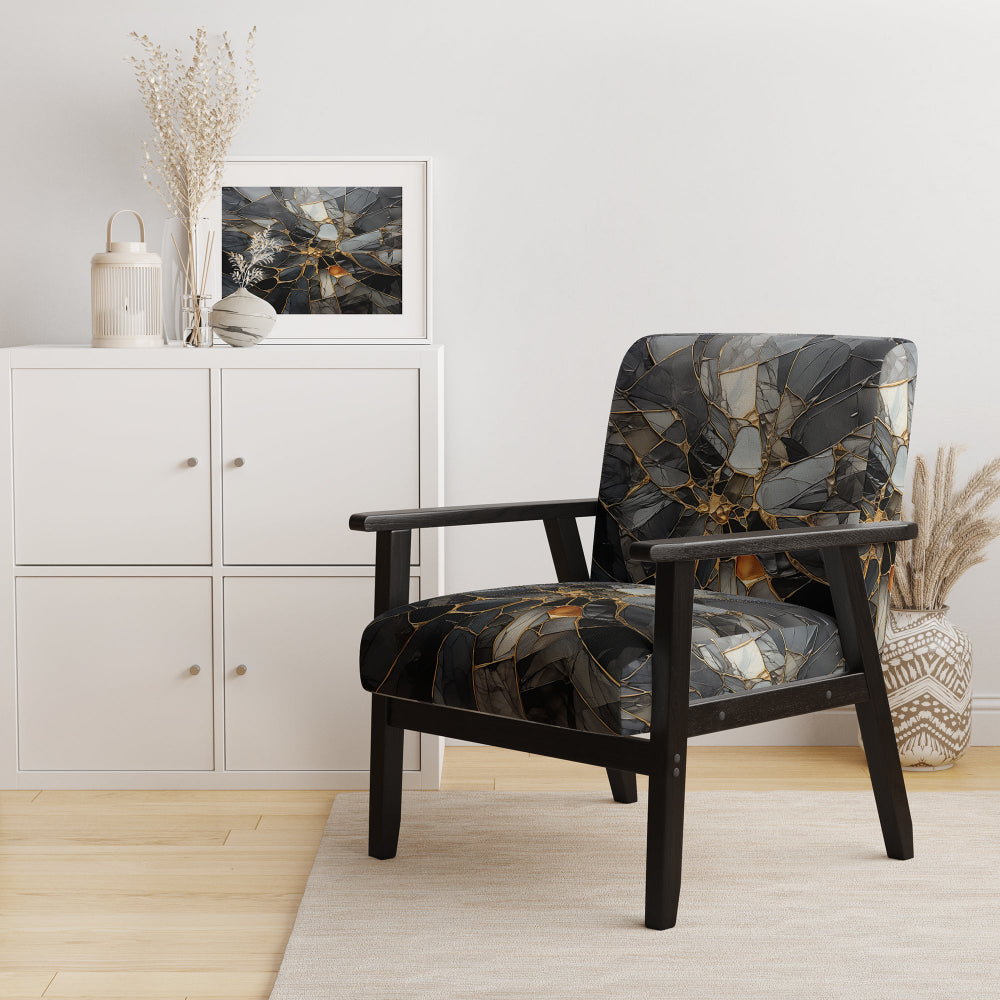 Geometric Glam Contemporary - Upholstered Modern Accent Chairs