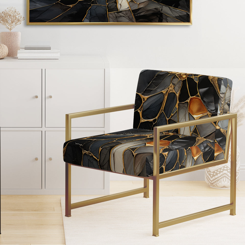 Geometric Glam Contemporary - Upholstered Modern Accent Chairs