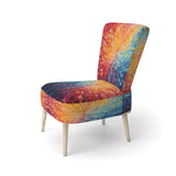 Hardedge Art Vibrant Velocity - Modern Accent Slipper Chair