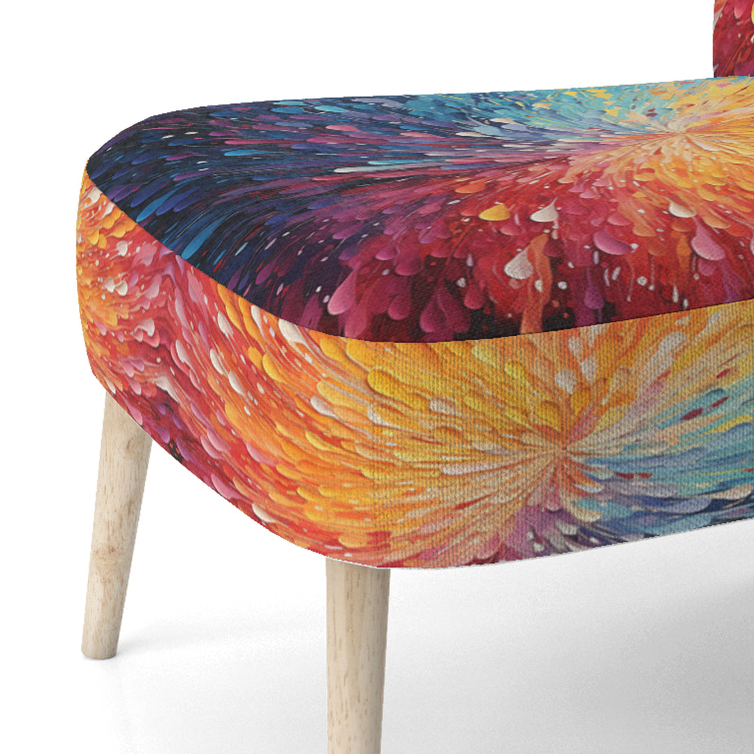 Hardedge Art Vibrant Velocity - Modern Accent Slipper Chair