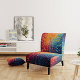 Hardedge Art Vibrant Velocity - Modern Accent Slipper Chair