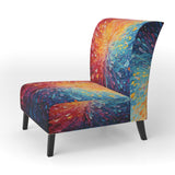 Hardedge Art Vibrant Velocity - Modern Accent Slipper Chair