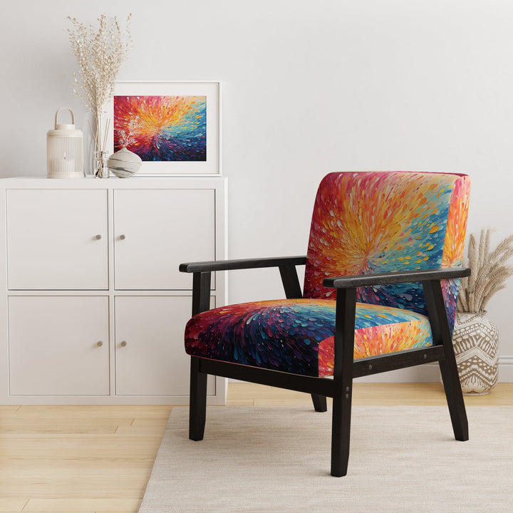 Hardedge Art Vibrant Velocity - Modern Accent Slipper Chair