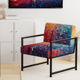 Hardedge Art Vibrant Velocity - Modern Accent Slipper Chair