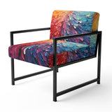Hardedge Art Vibrant Velocity - Modern Accent Slipper Chair