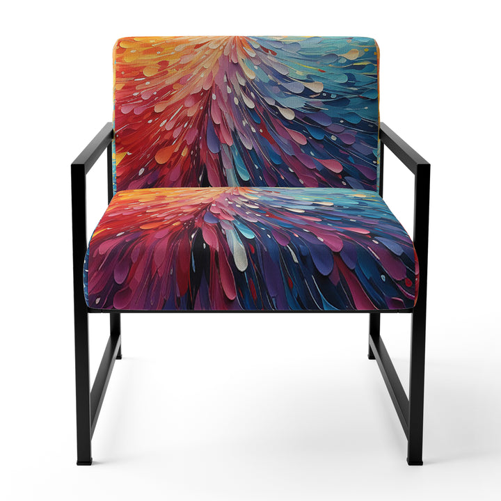 Hardedge Art Vibrant Velocity - Modern Accent Slipper Chair