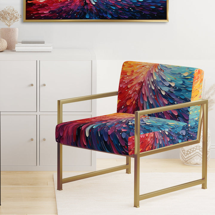 Hardedge Art Vibrant Velocity - Modern Accent Slipper Chair