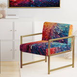 Hardedge Art Vibrant Velocity - Modern Accent Slipper Chair