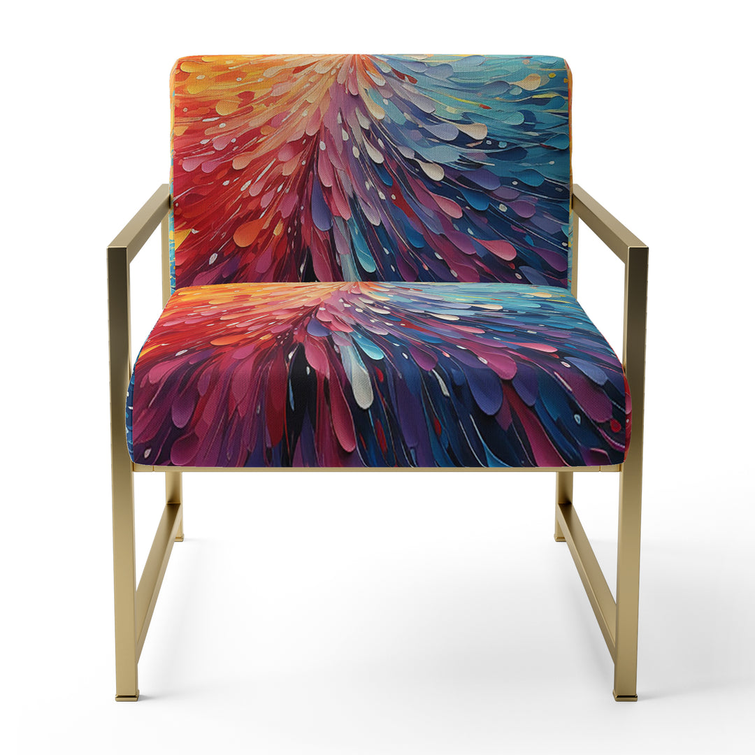 Hardedge Art Vibrant Velocity - Modern Accent Slipper Chair