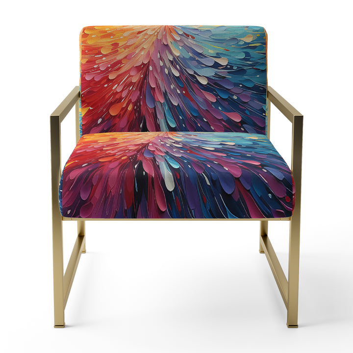 Hardedge Art Vibrant Velocity - Modern Accent Slipper Chair