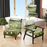 Meadow Minimalist Pastoral Pointillism - Traditional Arm Chair