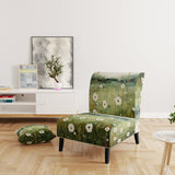 Meadow Minimalist Pastoral Pointillism - Traditional Arm Chair