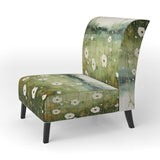 Meadow Minimalist Pastoral Pointillism - Traditional Arm Chair