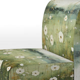 Meadow Minimalist Pastoral Pointillism - Traditional Arm Chair