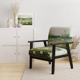 Meadow Minimalist Pastoral Pointillism - Traditional Arm Chair
