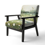 Meadow Minimalist Pastoral Pointillism - Traditional Arm Chair