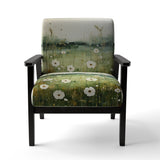 Meadow Minimalist Pastoral Pointillism - Traditional Arm Chair