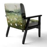 Meadow Minimalist Pastoral Pointillism - Traditional Arm Chair