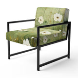 Meadow Minimalist Pastoral Pointillism - Traditional Arm Chair