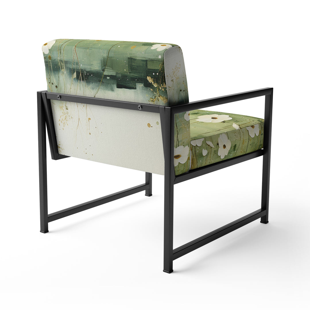 Meadow Minimalist Pastoral Pointillism - Traditional Arm Chair