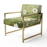 Meadow Minimalist Pastoral Pointillism - Traditional Arm Chair