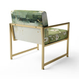 Meadow Minimalist Pastoral Pointillism - Traditional Arm Chair
