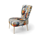 Colorful Mid Century Abstract Fusion I- Upholstered Accent Chair