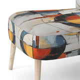 Colorful Mid Century Abstract Fusion I- Upholstered Accent Chair